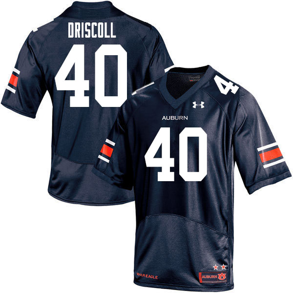 Auburn Tigers Men's Flynn Driscoll #40 Navy Under Armour Stitched College 2020 NCAA Authentic Football Jersey HNY8274WQ
